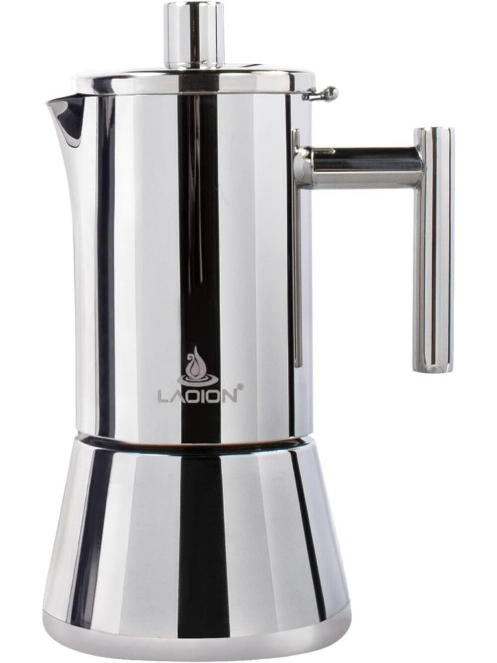 Stovetop Moka Pot Espresso Maker, 4 Cup, 6.8 oz Stainless Steel Coffee Brewer